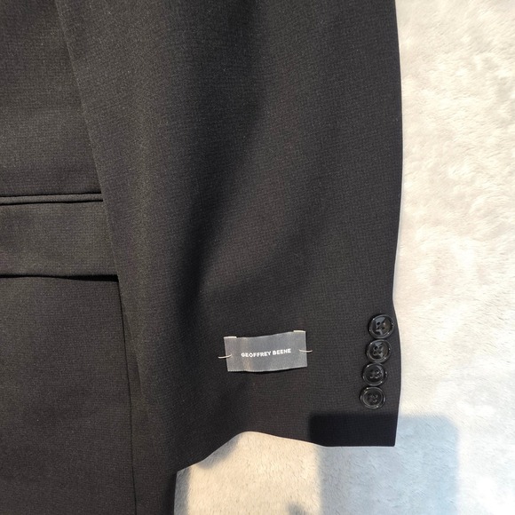 NEW Geoffrey Beene Tompkins Mens Black Tompkins Suit 2 Piece Garment 50 Reg 45W - Picture 4 of 16